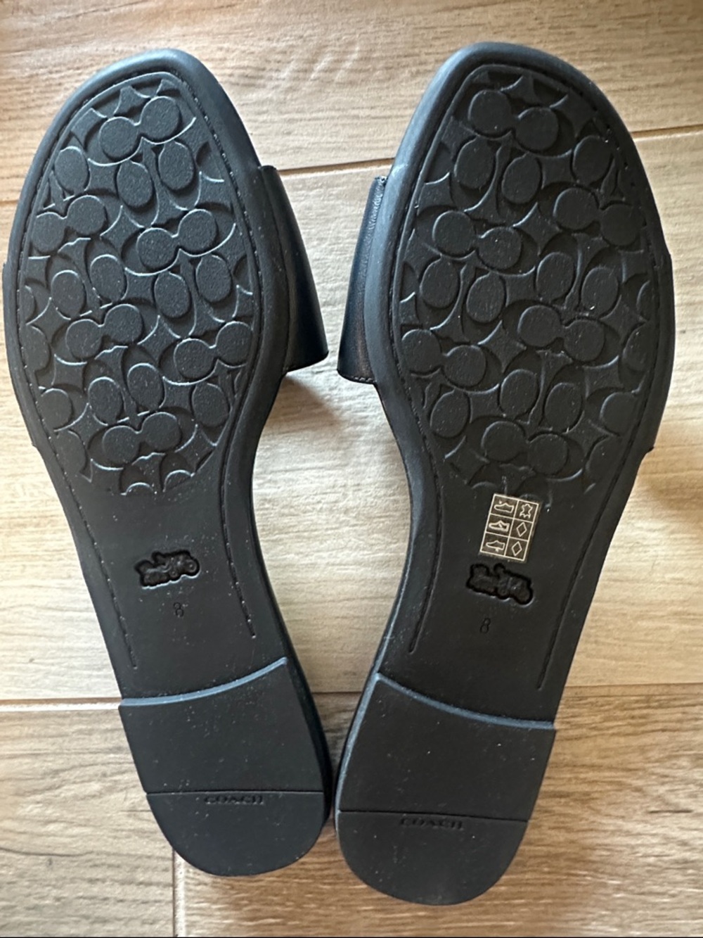 Coach Lockup Leather Slide Sandals - Picture 3 of 3